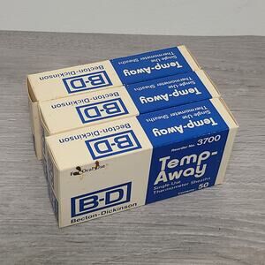 Becton Dickinson B-D Temp-Away Single Use Thermometer Sheaths Qty 50 Lot of 3